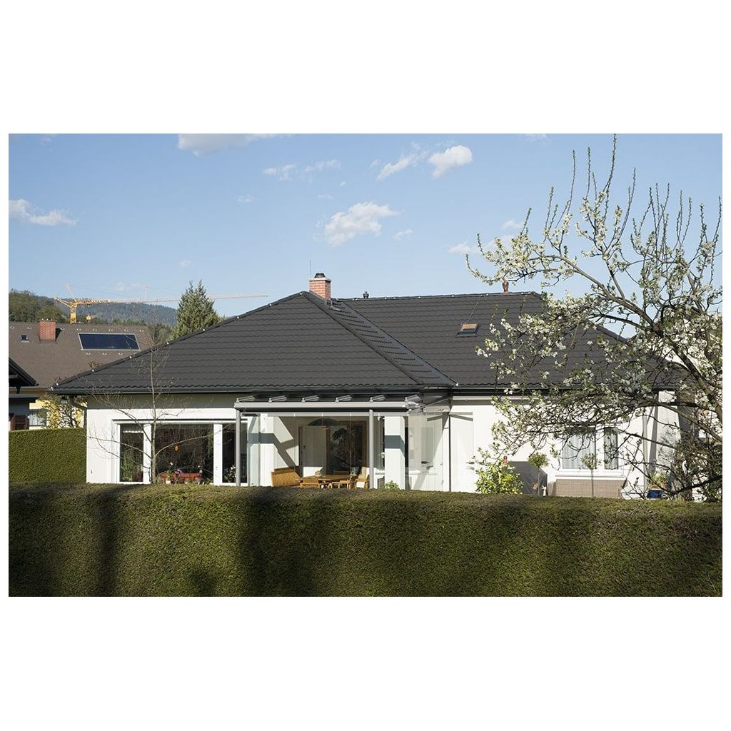 Tejas metálicas gravilladas de Aluzinc estilo francés